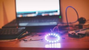 NeoPixel Ring - 16 x WS2812 5050 RGB LED Demonstration