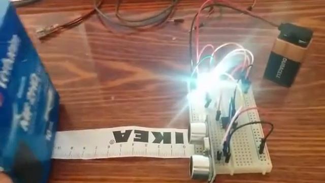 PIC12F629, HC-SR04 смотреть онлайн