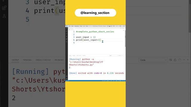 Arithmetic Operators on number - Python | Learning Section
