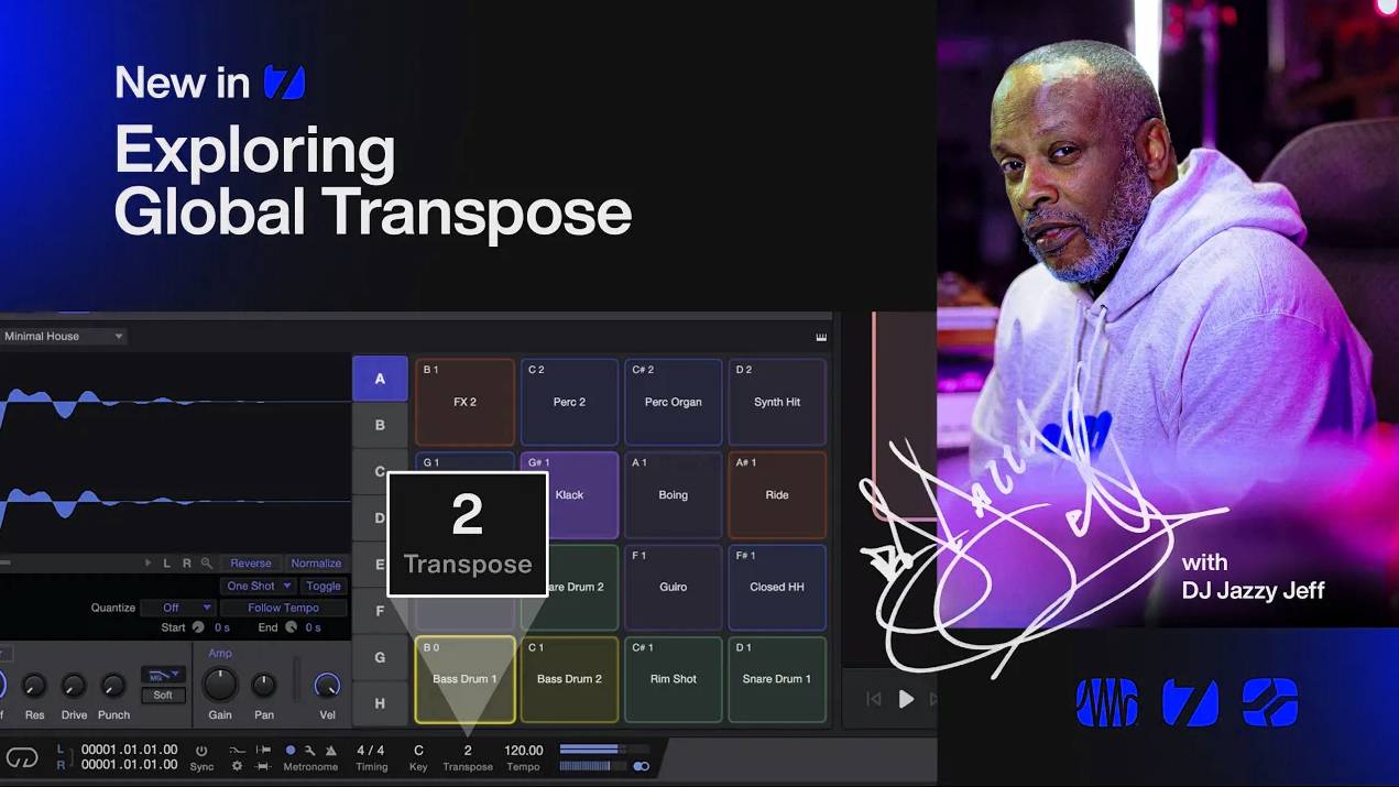 Studio One Pro 7: Exploring Global Transpose with DJ Jazzy Jeff