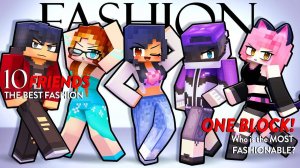 10 ДРУЗЕЙ на одном блоке ВЫСОКОЙ МОДЫ! перевод - Aphmau