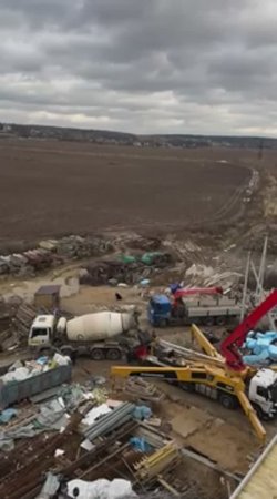 Подаем бетон на крышу