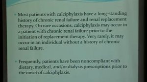 UNC VIDEOS calcified Uremic Arteriolopathy (Calciphylaxis) Dr/ Mohamed Sobh