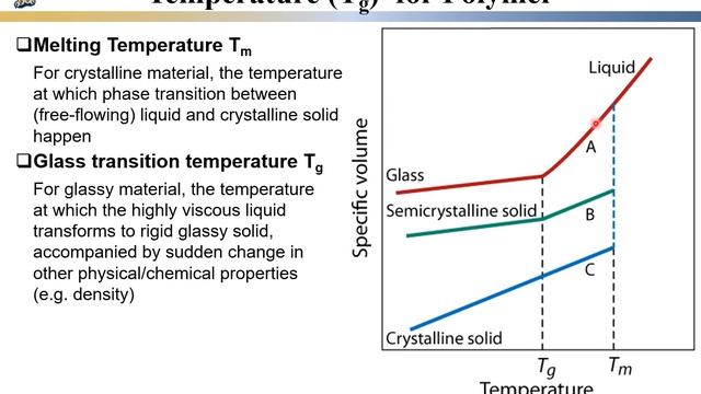 Ceramic Processing L4-10 Polymer melting point Tm and glass transition temperature Tg