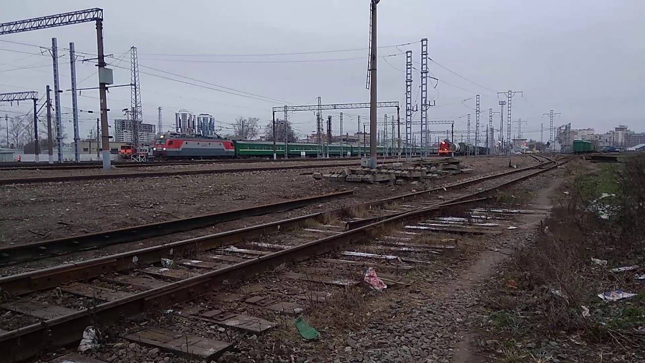 Электровоз ЭП1М-704 с поездом №320 Москва - Куляб смотреть онлайн