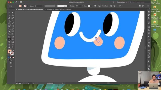 Crea stickers para whatsapp en Illustrator | Martes de invitados #10 | Español смотреть онлайн