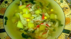 Суп с крабовыми палочками