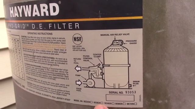 Pool Opening 2019 Part 9 - Adding D.E. To The Hayward 4820 Filter For Pool Filtration