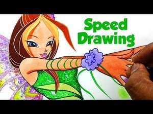 Winx Club Flora Sirenix Speed Drawing | How to draw winx club characters