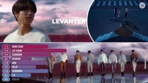 Stray Kids - LEVANTER Line Distribution (Color Coded)