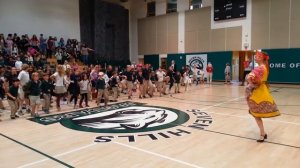 Walnut Creek, California. Russian dance lesson. School assembly.