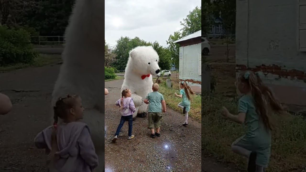 Поздравление от белого мишки в Оренбурге 📞8912 343 8912🤩19.06.23 смотреть онлайн