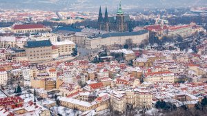 Пражские крыши. Зима