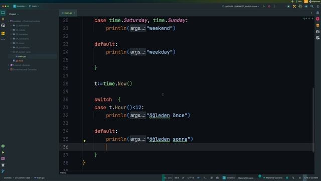 Ders 7 - Switch - Case | Çerez Tadında GoLang