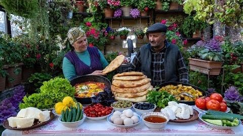 Деревенское Утро☀️: Вкусный Деревенский Завтрак 🍳