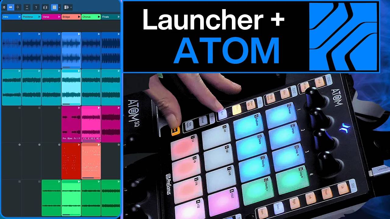 Studio One Pro 7: Using New Launcher with ATOM Controller!