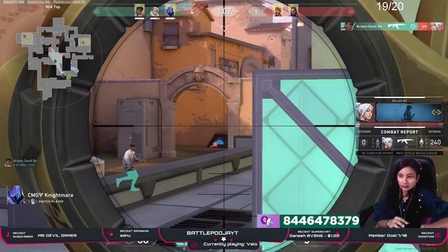 VALORANT LIVE STREAM || Go Go Gooo || !discord !id !insta !pointshelp #valorantindia #girlgamer смотреть онлайн