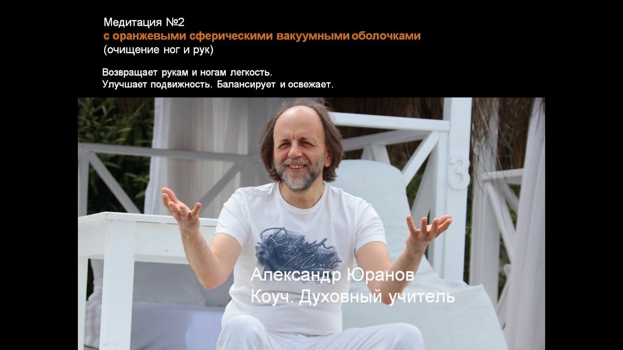 Медитация №2. С оранжевыми сферическими вакуумными оболочками (очищение рук и ног). 2019