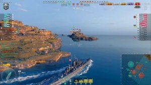 Cruiser Des Moines: MVP on map Haven - World of Warships