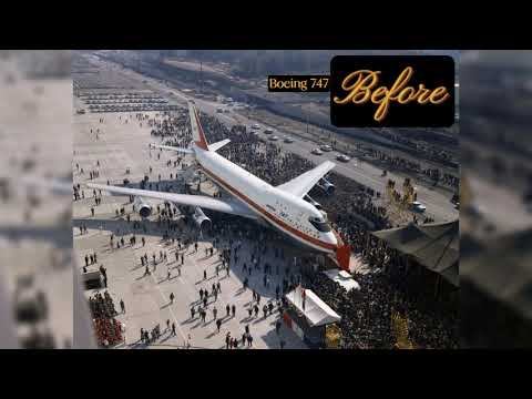 Boeing 747 Before and Boeing 747 Now 🫡( type salute comments if you are a fan of 747)
