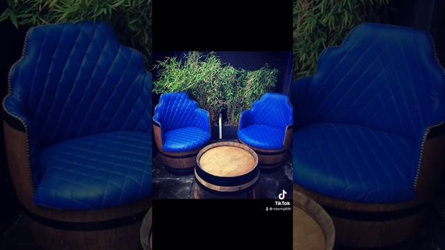 Jak zrobić meble ogrodowe tapicerowane skórzane ławeczkę ławkę krzesło z dębowych beczek po winie