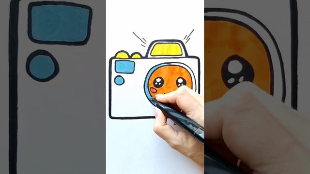 Раскрашиваем ФОТОАППАРАТ / Нарисуй Ка / Shorts смотреть онлайн
