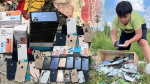 Found Iphone 13 pro max box, Restoring Destroyed Abandoned Phone, Change battery oppo a53 broken