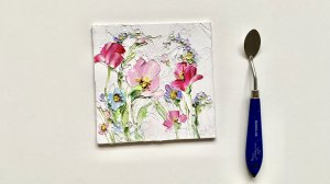 Как нарисовать цветы маслом мастихином