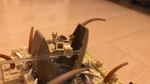 Boba Fett escapes the sarlacc pit (lego Star Wars)
