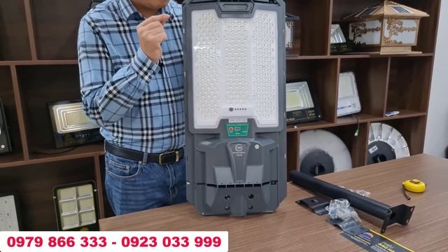 Đèn năng lượng mặt trời liền thể công suất 1000w bản nâng cấp tấm pin MONO sạc siêu nhanh