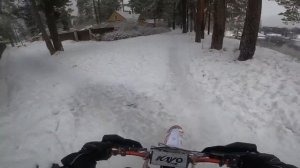 зимняя покатушка на питбайке Kayo Pro 190