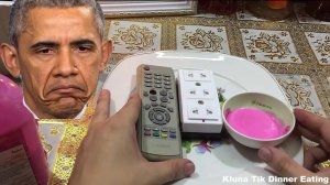 Kluna Tik Dinner Eating With BARRACK OBAMA Power Outlet Control Remoto | ASMR Eating Sounds No Talk