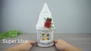 Новогодний Домик из Деревянных Веточек! Поделки своими руками!