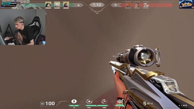 УГАРНЫЙ СТАК В ВАЛОРАНТ - DES0UT, SHADOWKEKW, SKYWHYWALKER, LERON_BARON, AHRINYAN смотреть онлайн