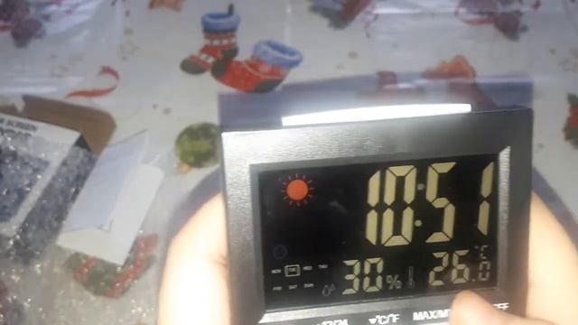 Комнатный термометр гигрометр и часы/#посылкаjoom смотреть онлайн