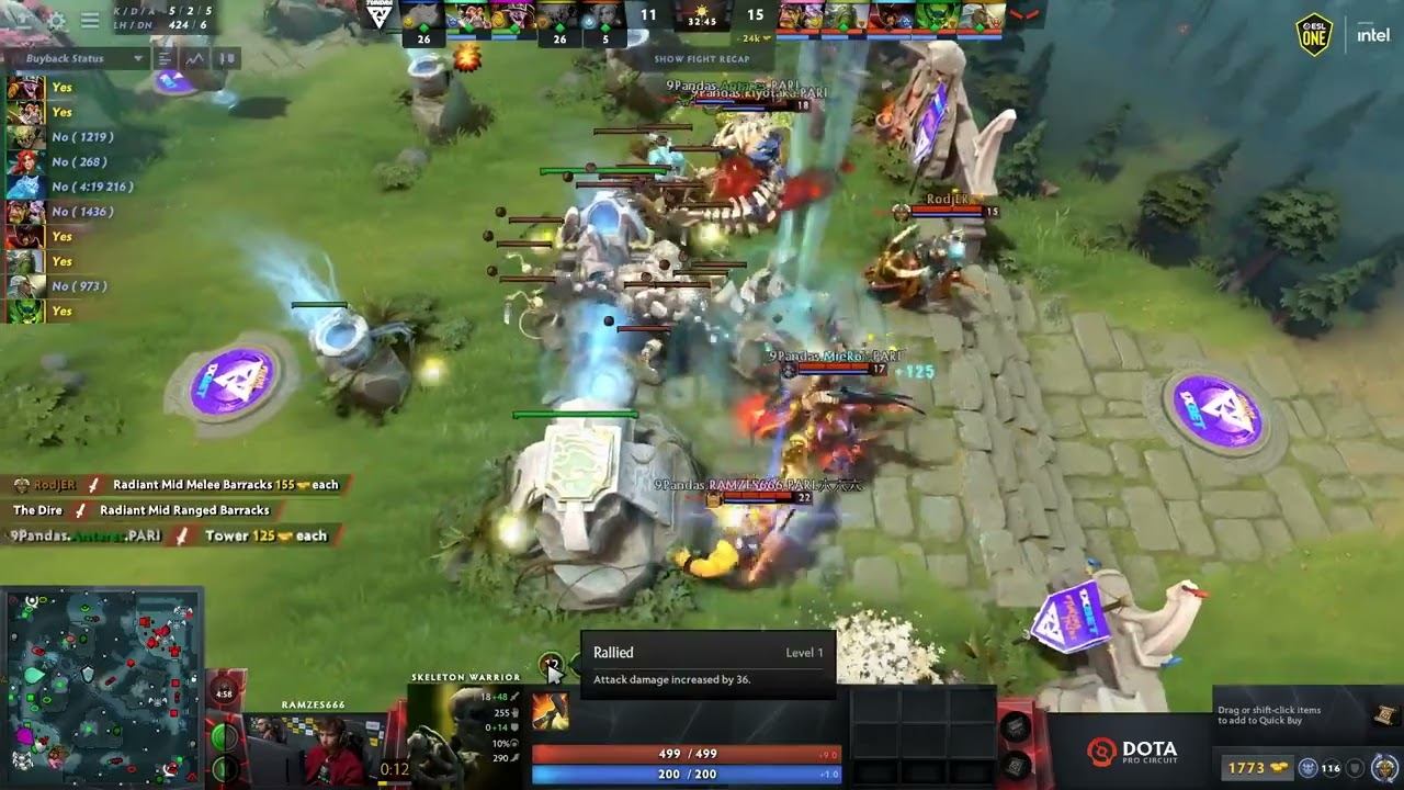 9Pandas.RodjER Chen skeleton army gg push - Tundra vs 9Pandas - Berlin Major 2023 Playoffs