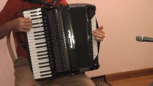 Russian romance - accordion- Мой костёр в тумане светит