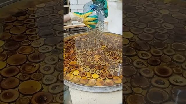 стол из спилов и эпс. часть 3