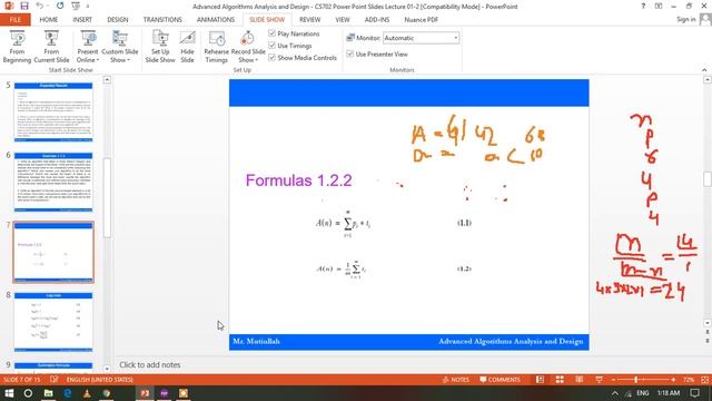 Lecture 2 AOA input classes of an algorithm
