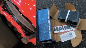 Колодки HAWK HB453F.585 в суппортах Brembo Megane RS III / KIA pro Cee’d GT