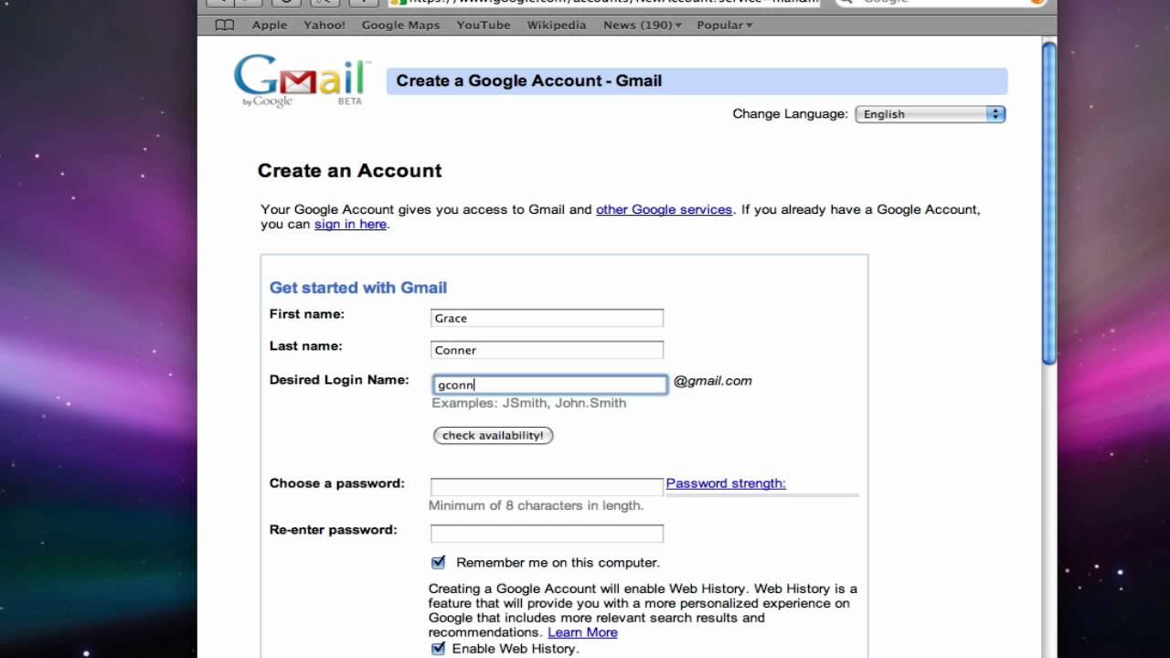 Google Mail 1: How to Create a Gmail Account