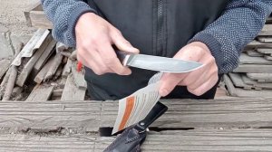 Кованый нож, из стали У10А, зонная закалка, ручной работы.