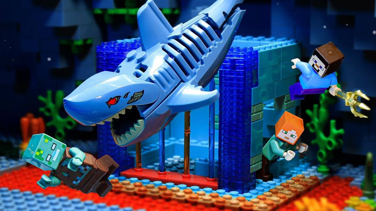 Мультики. как сделать лучшую защиту для подводной тюрьмы. LEGO, Детские Мультики, Мультики для детей