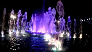 Музыкальные фонтаны в Анапе. Аэросъемка.