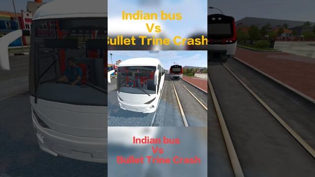 Indian bus Vs Bullet Trine Crash  | Bus Simulator Indonesia Mod | Mod BUSSID