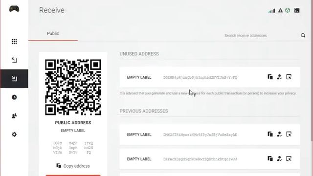 Dominant chain Tutorial: Wallet functionality