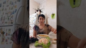 Мукбанг! Вкусные щи! Салат: " красное море"!