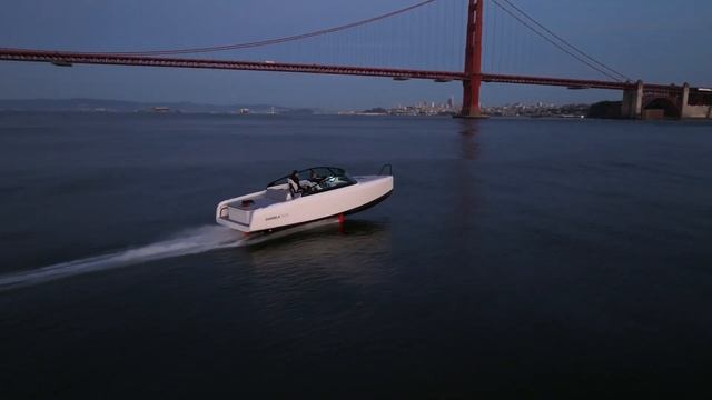 Candela C-8 foiling in San Francisco Bay