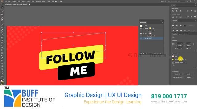 How to Create  follow me background art in Illustrator | Illustrator Vector Art  | Illustrator CC