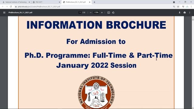 PhD Admission 2022 Notification in NIT Trichy | PhD Admission in NIT Tiruchirappalli | PhD Notice